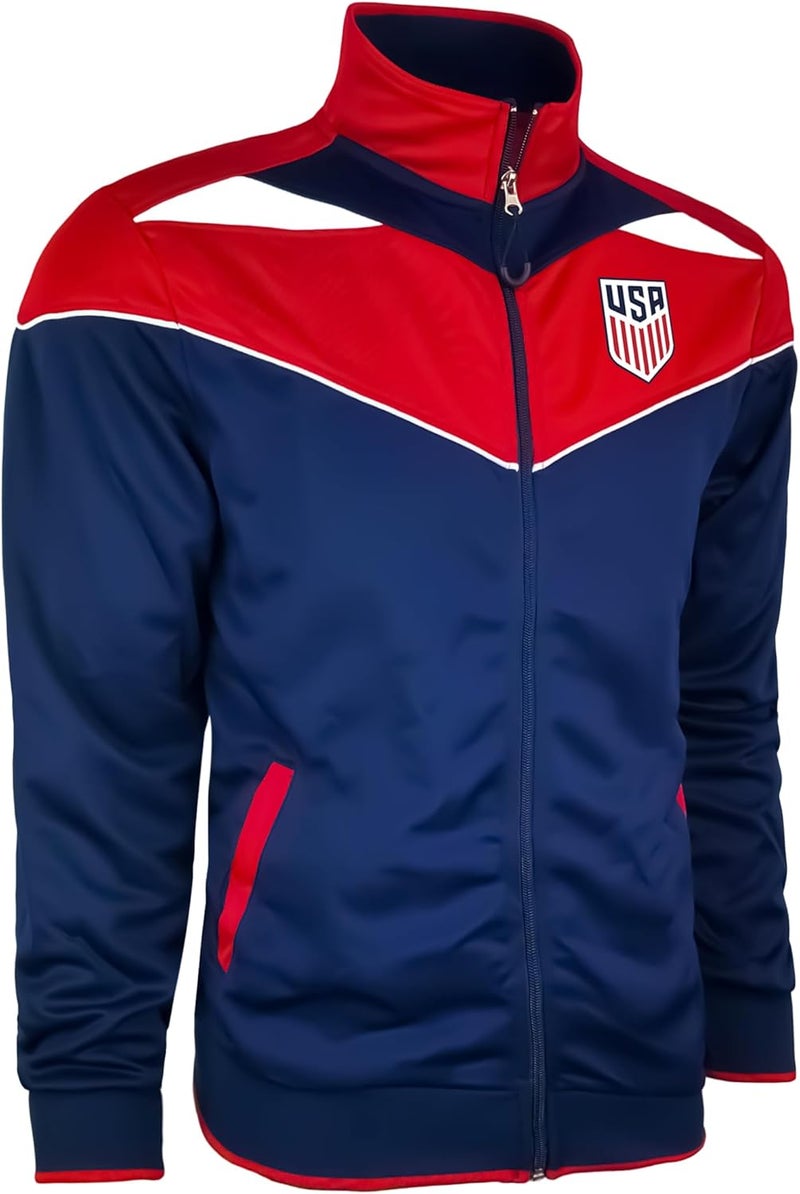 Icon Sports Officially Licensed Boy's U.S. Soccer Full Zip Track Jacket, Youth Sizes Licensed USA Soccer Jacket - Image 5